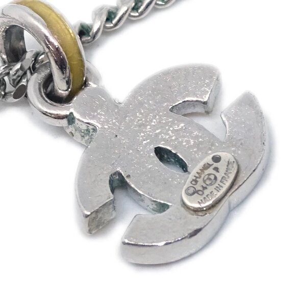 Chanel CC Chain Necklace Pendant Rhinestone Silver 04P 143652 - Picture 2 of 4